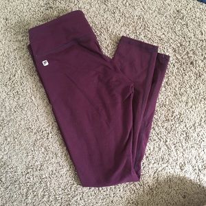 FABLETICS mid rise maroon/burgundy leggings